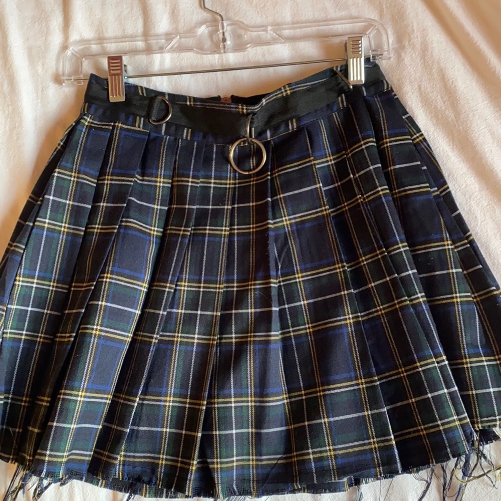 Current Mood Plaid Skirt